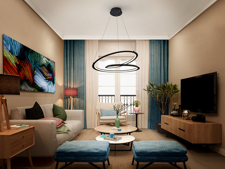 lámpara diseño minimalista colgante